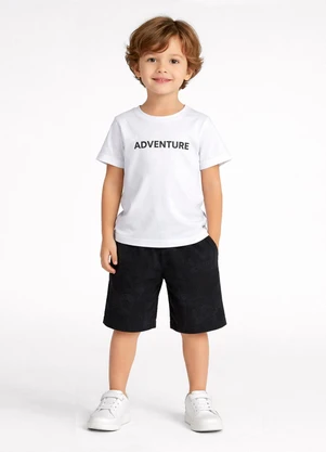 Select - Conjunto Infantil Camiseta com Bermuda Branco - SELECT