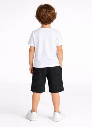 Select - Conjunto Infantil Camiseta com Bermuda Branco - SELECT