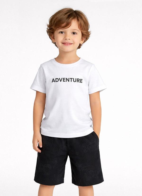 Select - Conjunto Infantil Camiseta com Bermuda Branco