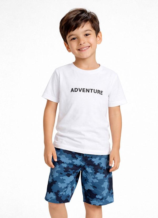Select - Conjunto Infantil Camiseta com Bermuda Branco