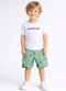 Select - Conjunto Infantil Camiseta com Bermuda Branco - variação: Branco
