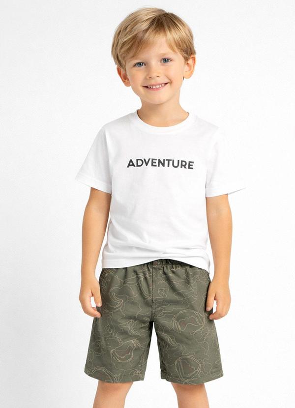 Select - Conjunto Infantil Camiseta com Bermuda Branco