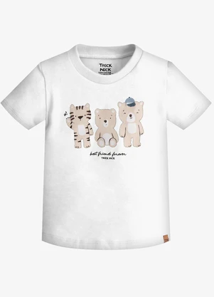 Trick Nick - Conjunto Infantil Camiseta com Bermuda Branco - TRICK NICK