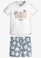Trick Nick - Conjunto Infantil Camiseta com Bermuda Branco - variação: Branco