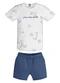 Trick Nick - Conjunto Infantil Camiseta com Bermuda Bege - variação: Branco