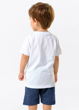 Trick Nick - Conjunto Infantil Camiseta com Bermuda Branco - TRICK NICK