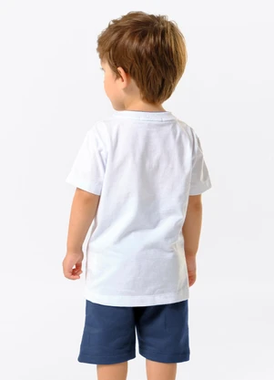 Trick Nick - Conjunto Infantil Camiseta com Bermuda Branco - TRICK NICK