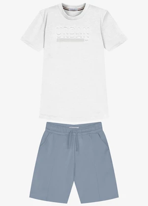 Trick Nick - Conjunto Infantil Camiseta com Bermuda Branco - TRICK NICK