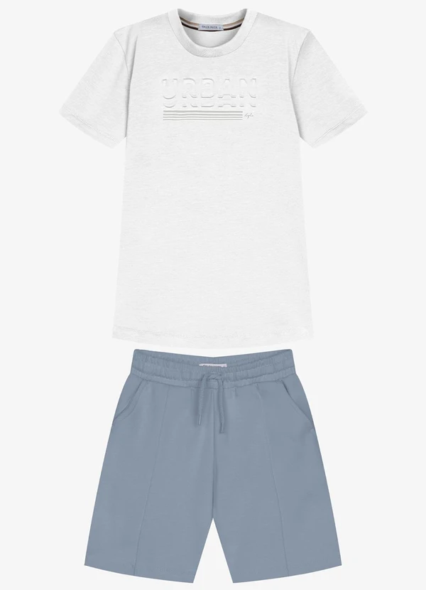 Trick Nick - Conjunto Infantil Camiseta com Bermuda Branco
