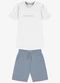 Trick Nick - Conjunto Infantil Camiseta com Bermuda Branco - variação: Branco