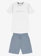 Trick Nick - Conjunto Infantil Camiseta com Bermuda Branco - variação: Branco