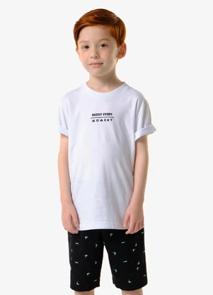 Trick Nick - Conjunto Infantil Camiseta com Bermuda Branco - TRICK NICK