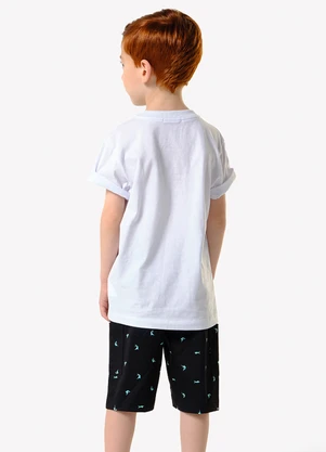 Trick Nick - Conjunto Infantil Camiseta com Bermuda Branco - TRICK NICK