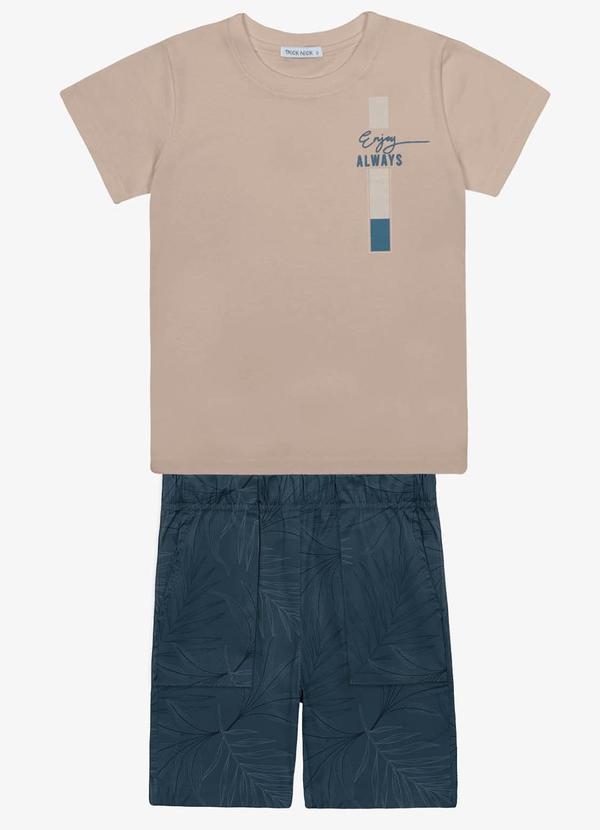 Trick Nick - Conjunto Infantil Camiseta com Bermuda Marrom 1