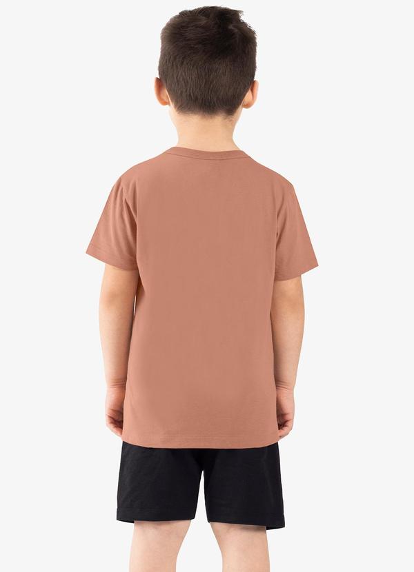 Rovi Kids - Conjunto Infantil Camiseta com Bermuda Marrom 2