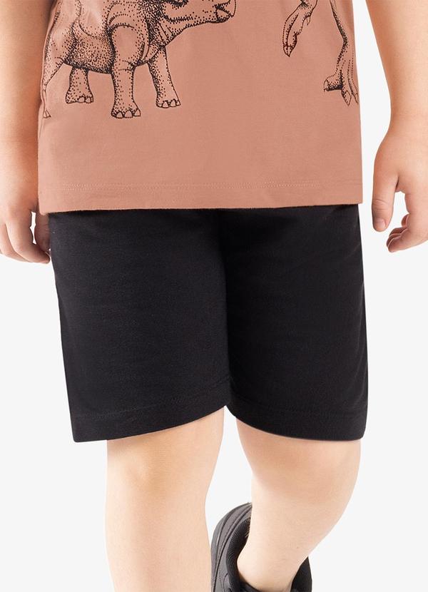 Rovi Kids - Conjunto Infantil Camiseta com Bermuda Marrom 5