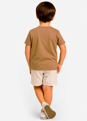 Select - Conjunto Infantil Camiseta com Bermuda Marrom - SELECT