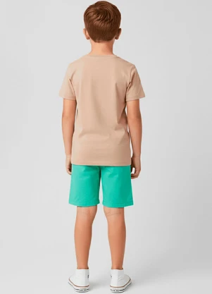 Select - Conjunto Infantil Camiseta com Bermuda Marrom - SELECT