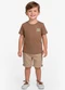 Trick Nick - Conjunto Infantil Camiseta com Bermuda  Verde - variação: Marrom