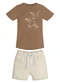 Trick Nick - Conjunto Infantil Camiseta com Bermuda Marrom - variação: Marrom