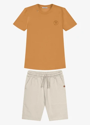 Trick Nick - Conjunto Infantil Camiseta com Bermuda Marrom - TRICK NICK