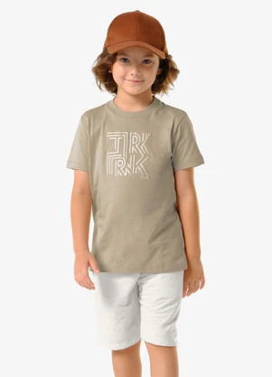 Trick Nick - Conjunto Infantil Camiseta com Bermuda Marrom - TRICK NICK