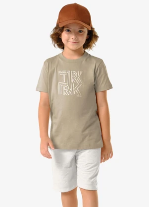Trick Nick - Conjunto Infantil Camiseta com Bermuda Marrom - TRICK NICK