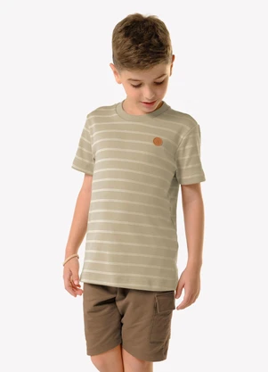 Trick Nick - Conjunto Infantil Camiseta com Bermuda Marrom - TRICK NICK