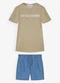 Trick Nick - Conjunto Infantil Camiseta com Bermuda Marrom - variação: Marrom