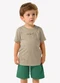 Trick Nick - Conjunto Infantil Camiseta com Bermuda Marrom - variação: Marrom