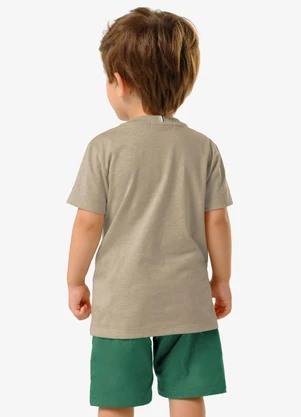 Trick Nick - Conjunto Infantil Camiseta com Bermuda Marrom - TRICK NICK