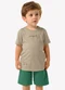 Trick Nick - Conjunto Infantil Camiseta com Bermuda Bege - variação: Marrom