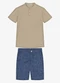 Trick Nick - Conjunto Infantil Camiseta com Bermuda Marrom - variação: Marrom