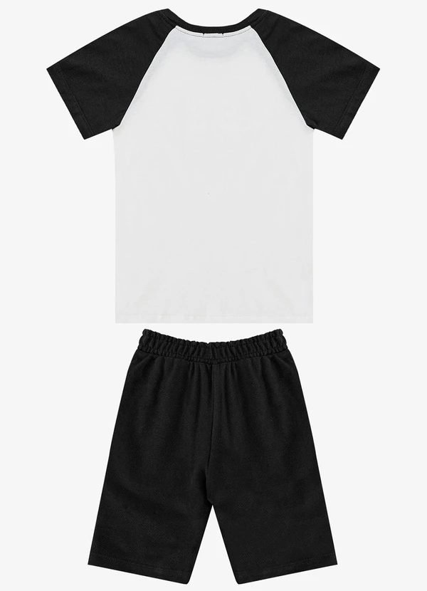 Trick Nick - Conjunto Infantil Camiseta com Bermuda Preto 4