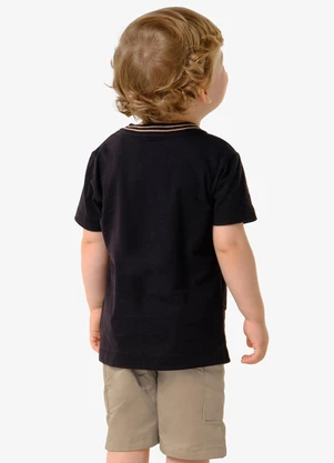 Trick Nick - Conjunto Infantil Camiseta com Bermuda Preto - TRICK NICK