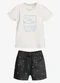 Trick Nick - Conjunto Infantil Camiseta com Bermuda Amarelo - variação: Preto