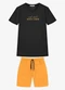 Trick Nick - Conjunto Infantil Camiseta com Bermuda Preto - variação: Preto