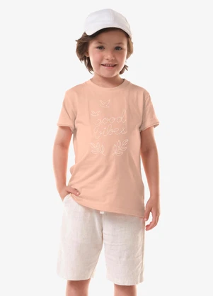 Trick Nick - Conjunto Infantil Camiseta com Bermuda Rosa - TRICK NICK