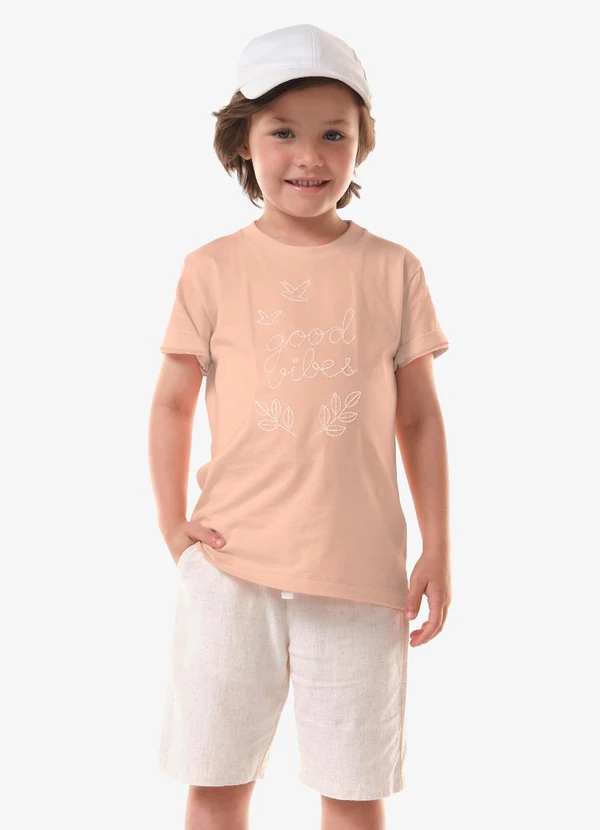 Trick Nick - Conjunto Infantil Camiseta com Bermuda Rosa
