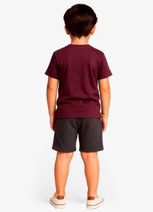 Select - Conjunto Infantil Camiseta com Bermuda Roxo - SELECT