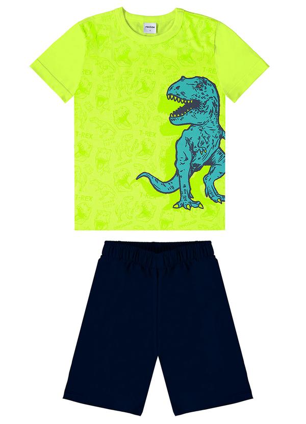 Rovi Kids - Conjunto Infantil Camiseta com Bermuda Verde