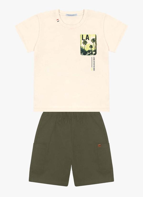 Trick Nick - Conjunto Infantil Camiseta com Bermuda Verde