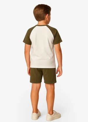 Trick Nick - Conjunto Infantil Camiseta com Bermuda Verde - TRICK NICK