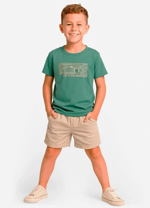 Select - Conjunto Infantil Camiseta com Bermuda Verde - SELECT