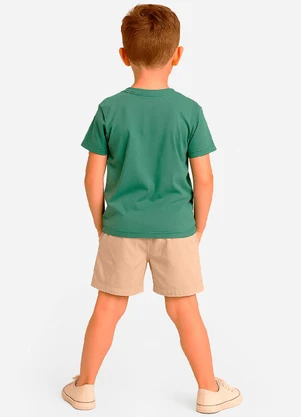 Select - Conjunto Infantil Camiseta com Bermuda Verde - SELECT