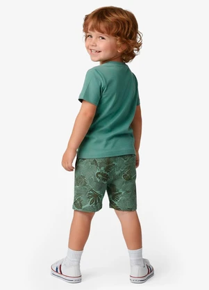 Select - Conjunto Infantil Camiseta com Bermuda Verde - SELECT
