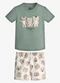 Trick Nick - Conjunto Infantil Camiseta com Bermuda Verde - variação: Verde