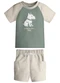 Trick Nick - Conjunto Infantil Camiseta com Bermuda Bege - variação: Verde