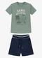 Trick Nick - Conjunto Infantil Camiseta com Bermuda Verde - variação: Verde