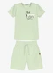 Trick Nick - Conjunto Infantil Camiseta com Bermuda Marrom - variação: Verde